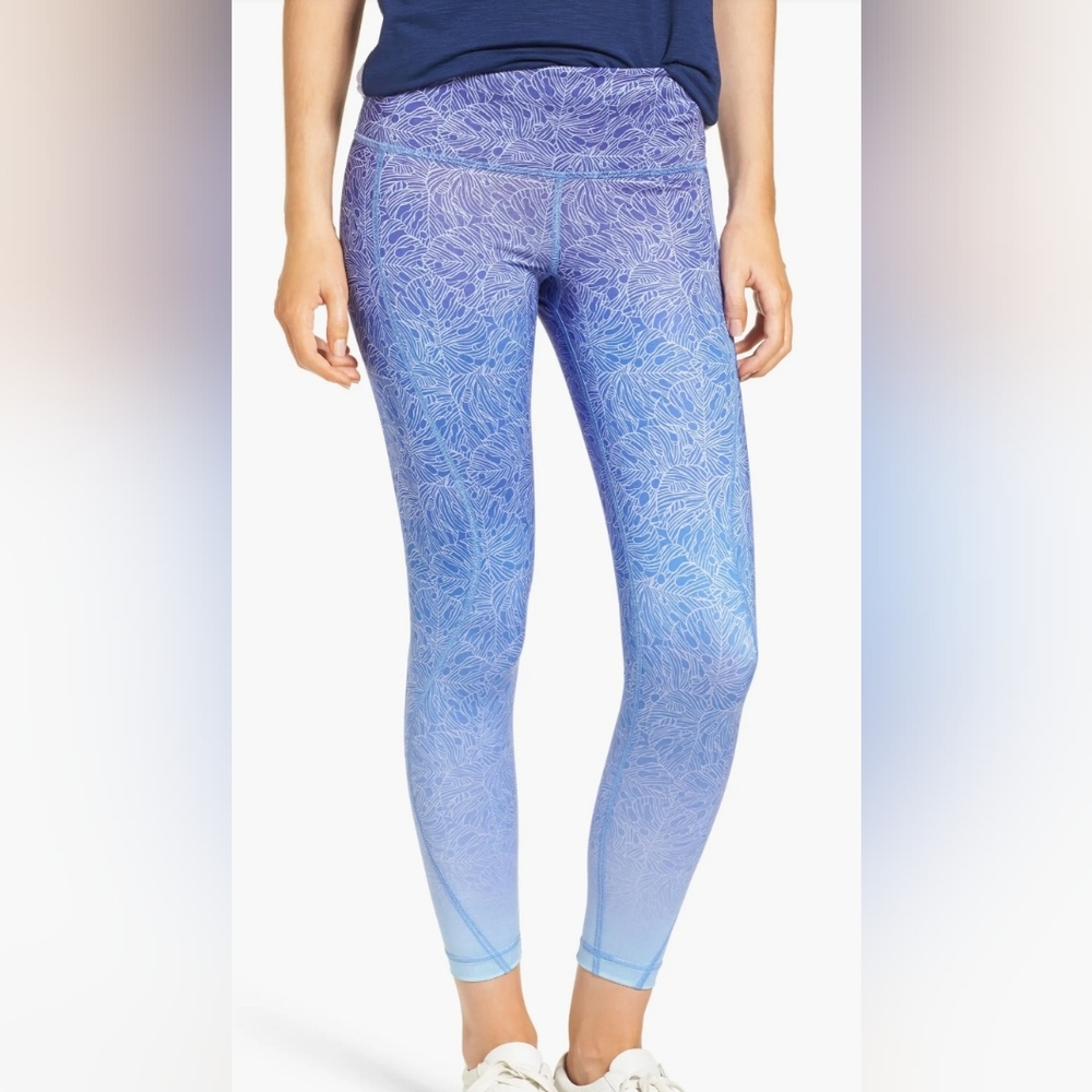 Vineyard Vines Ombre Monstera Performance Leggings Women's Size Small 4-6